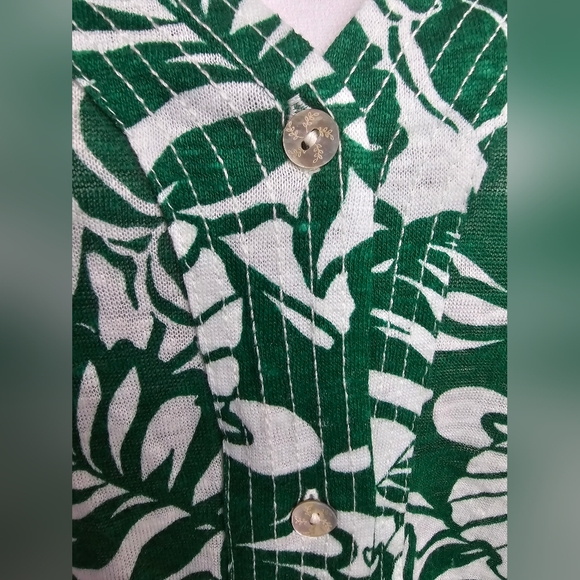 #90.JOIE Linen short sleeve floral top - Picture 7 of 9